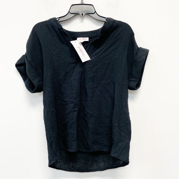 Isabel By Ingrid & Isabel Women's Short Sleeve V Neck Maternity Gauze Blouse XS - Picture 2 of 6